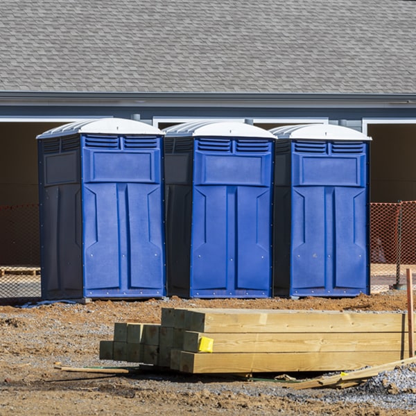 how often are the portable toilets cleaned and serviced during a rental period in Norway Wisconsin